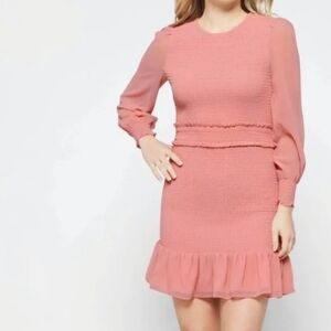 1.State Spring In Bloom Blush Pink Ruffle Dress (Size L)